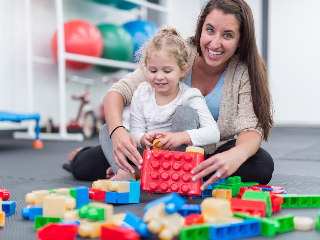 Therapist and little girl